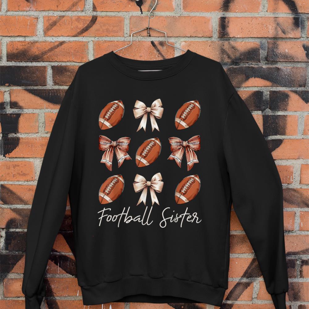 Football Sister Vintage Sport Lover Sister Mothers Day Sweatshirt
