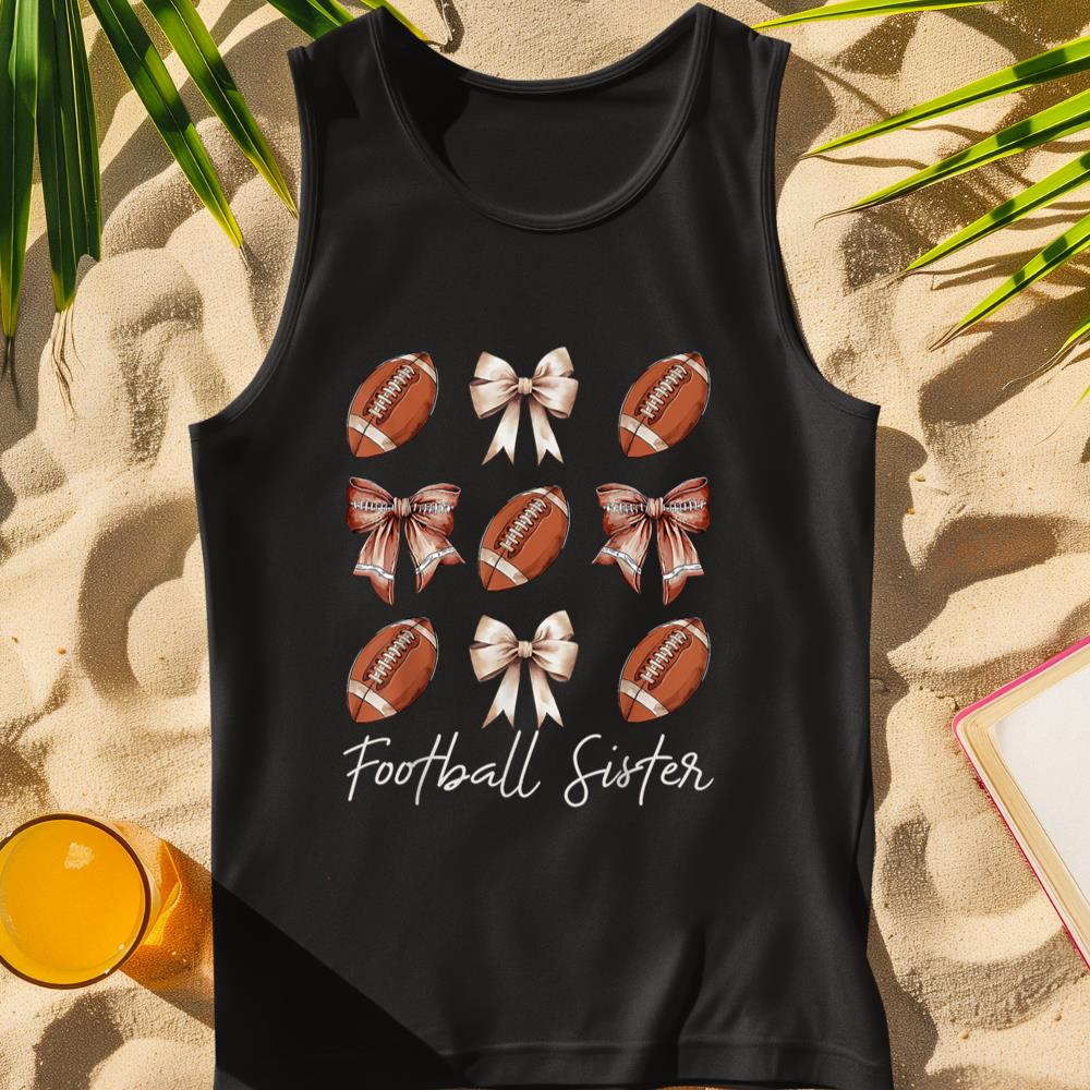 Football Sister Vintage Sport Lover Sister Mothers Day Tank Top