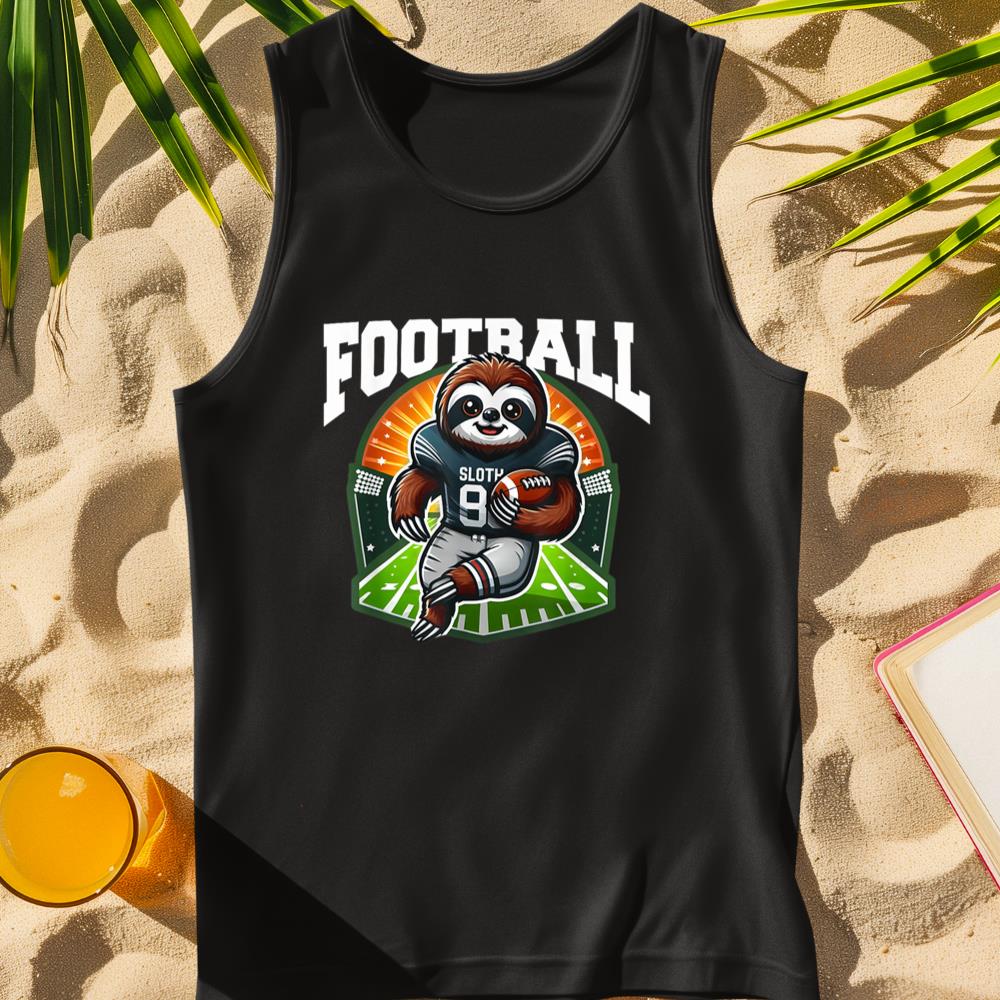 Football Sloth Playing Football Games Tank Top