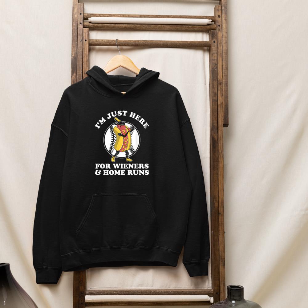 Funny Baseball Design for Women Men Wieners & Home Runs Hoodie