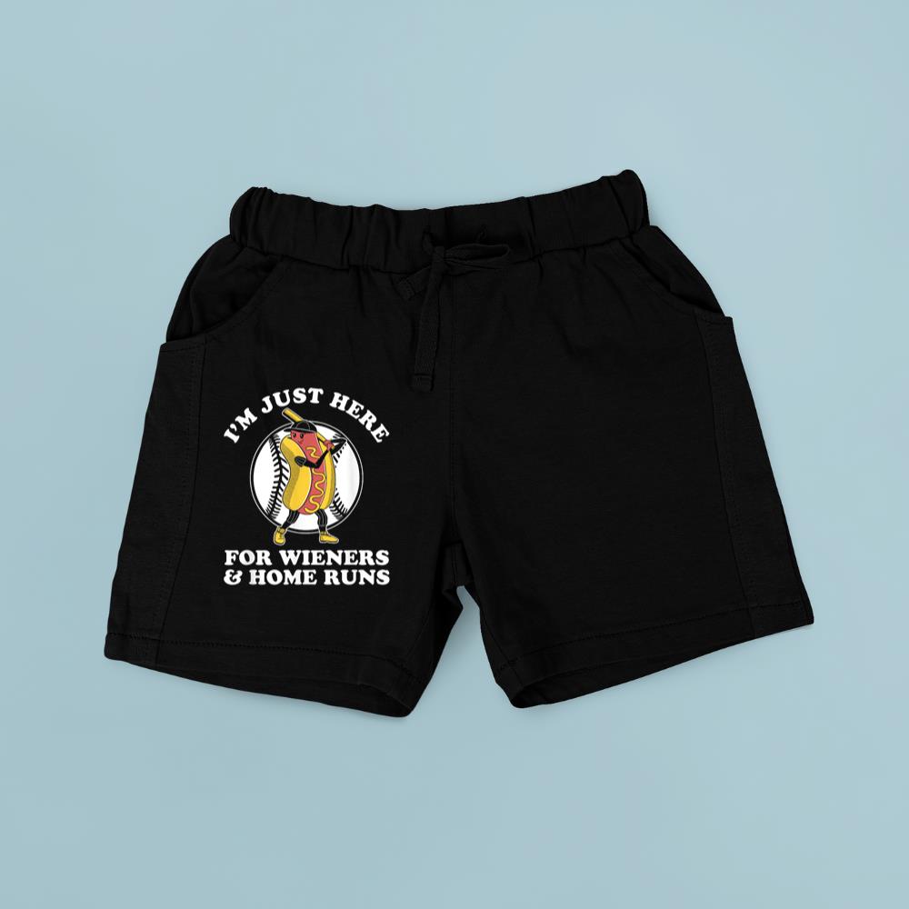 Funny Baseball Design for Women Men Wieners & Home Runs Short