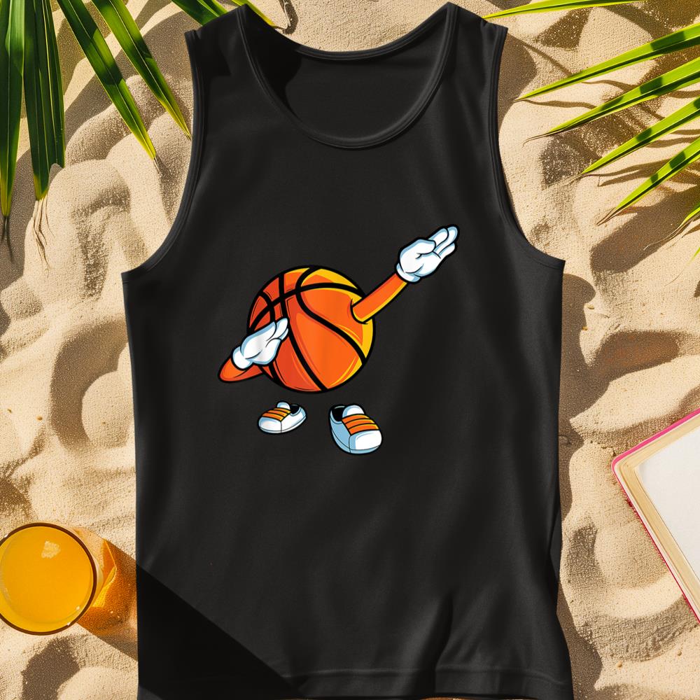 Funny Dabbing Basketball Dancing Ball Game In Shoes For Boys Tank Top