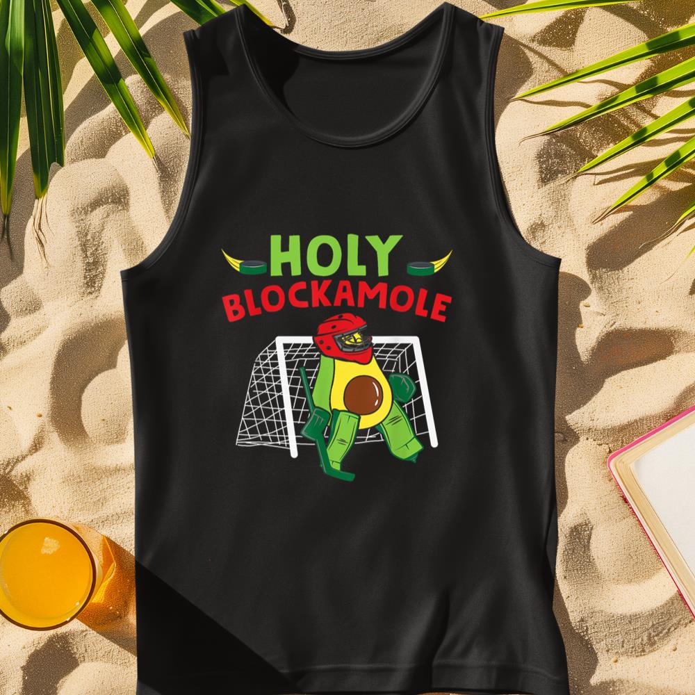 Funny Goalie Goalkeeper Ice Hockey Avocado Tank Top