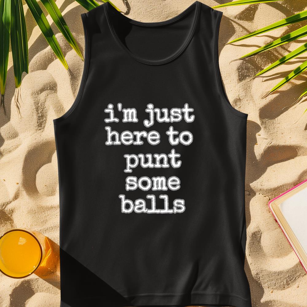 Funny Punter Football Punt Some Balls Men Women Kids Gift Tank Top