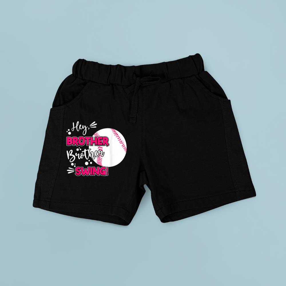 Girl Hey Brother Swing Cute Baseball-Sister Women Toddler Short