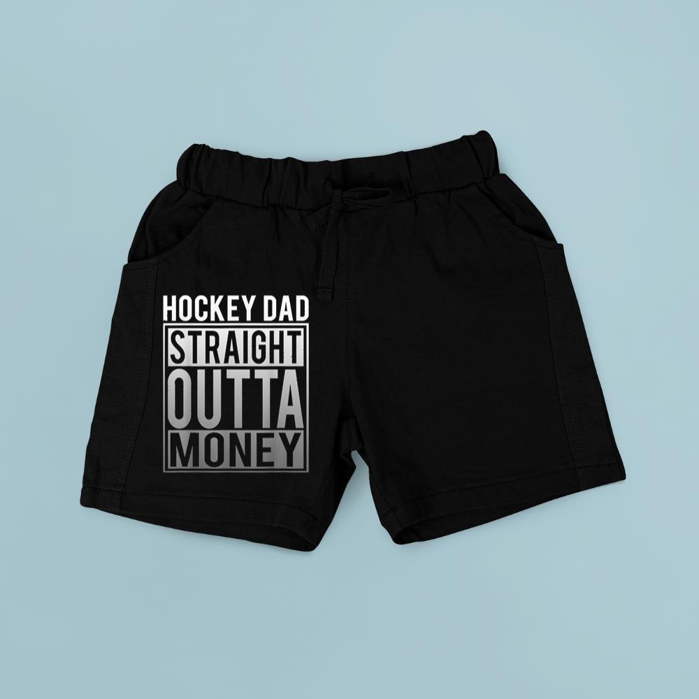 Hockey Dad Straight Outta Money T Shirt I Funny Hockey Gifts Short