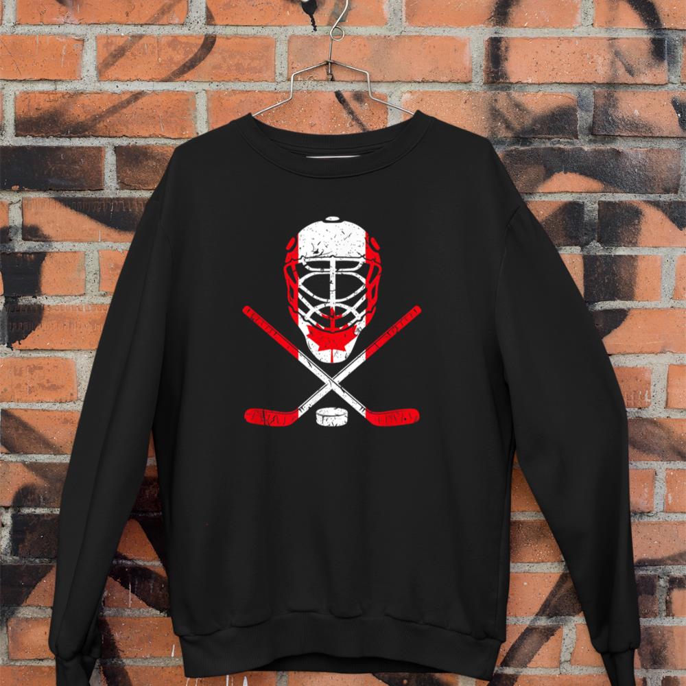 Hockey Equipment Canadian Flag Ice Hockey Sweatshirt