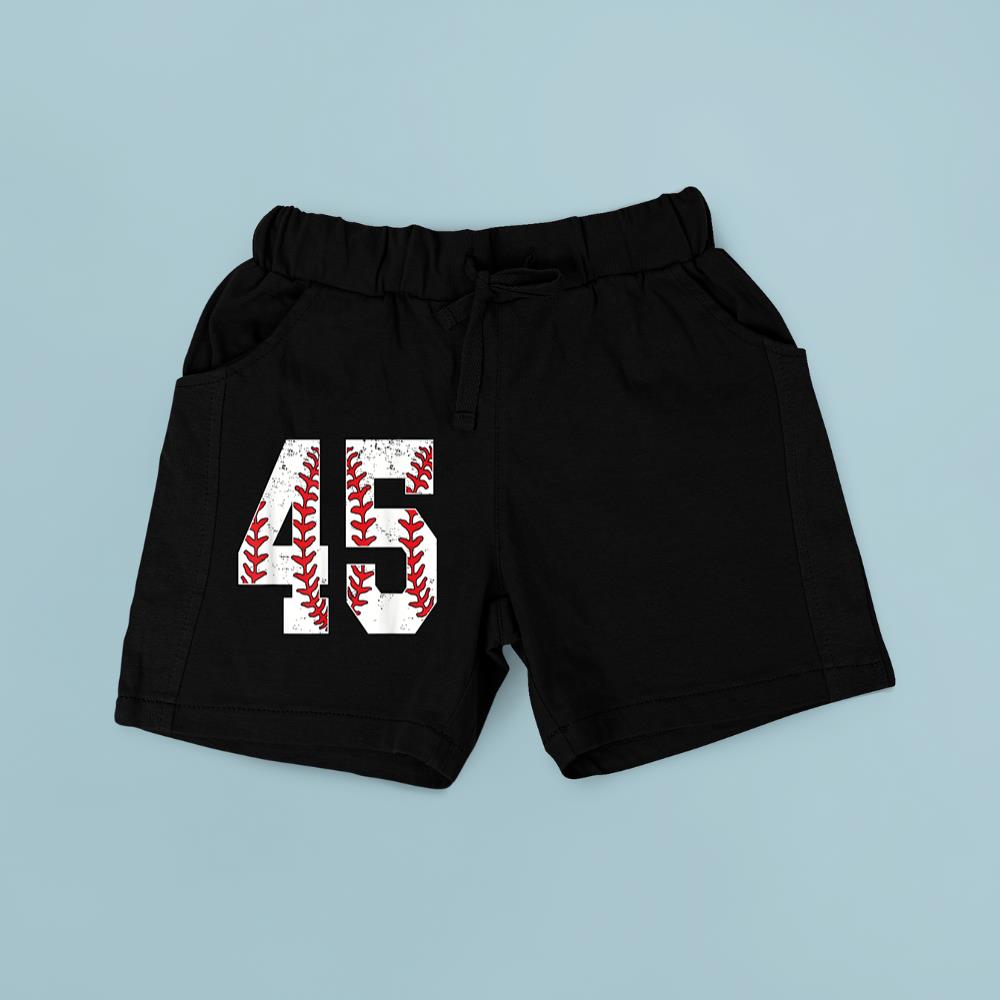 Number #45 Baseball 45 Jersey Number Baseball Lover Short