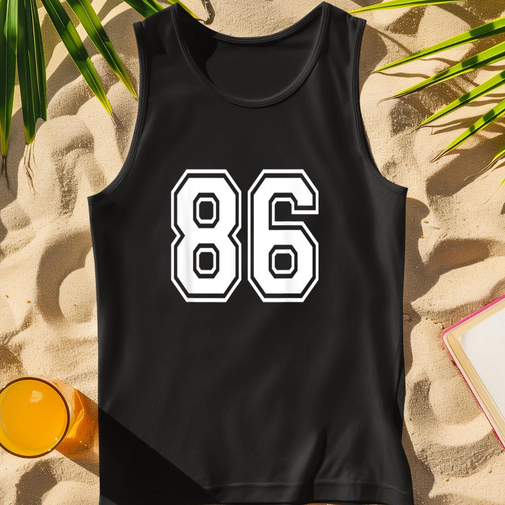 Number 86 86th Birthday Gift Player Team Numbered Jersey Tank Top