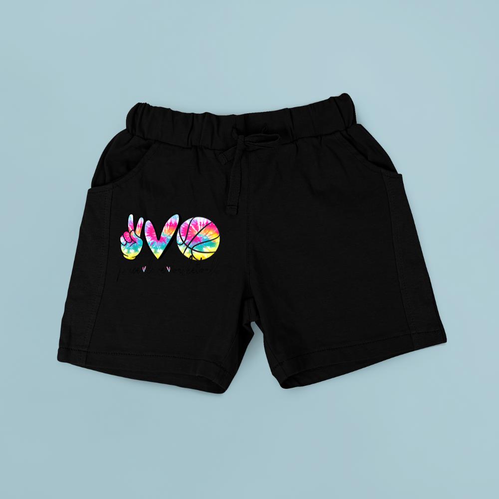 Peace Love Basketball Tie Dye Cute Basketball Lover Short