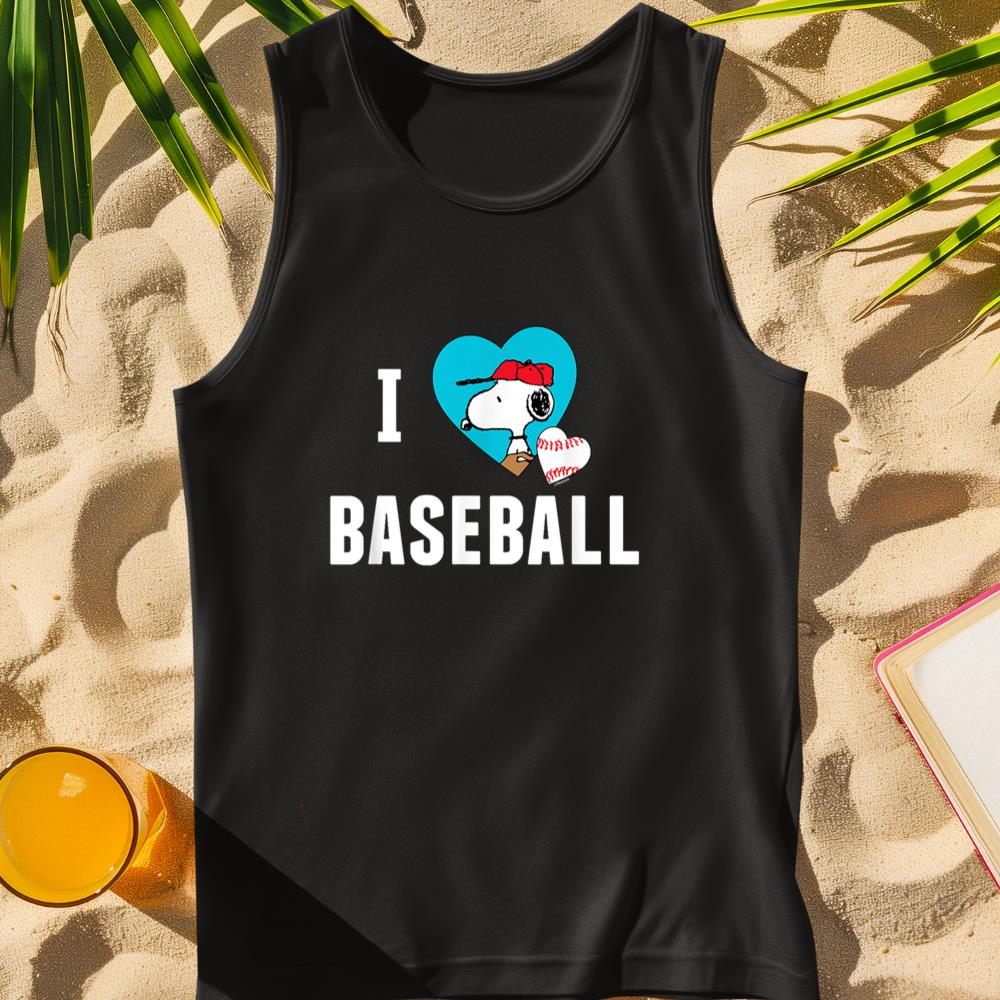 Peanuts - Snoopy I Love Baseball Tank Top