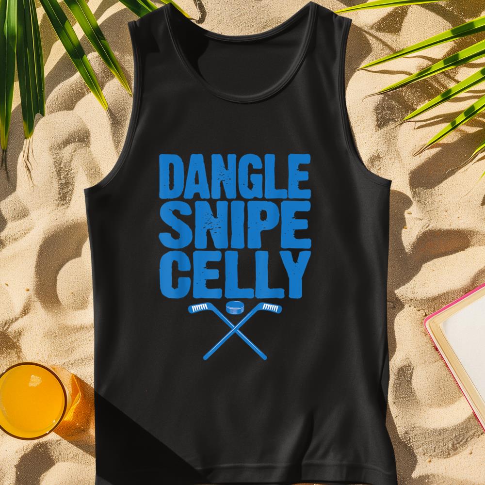 Retro Dangle Snipe Celly Quote - Ice Hockey Player Saying Tank Top