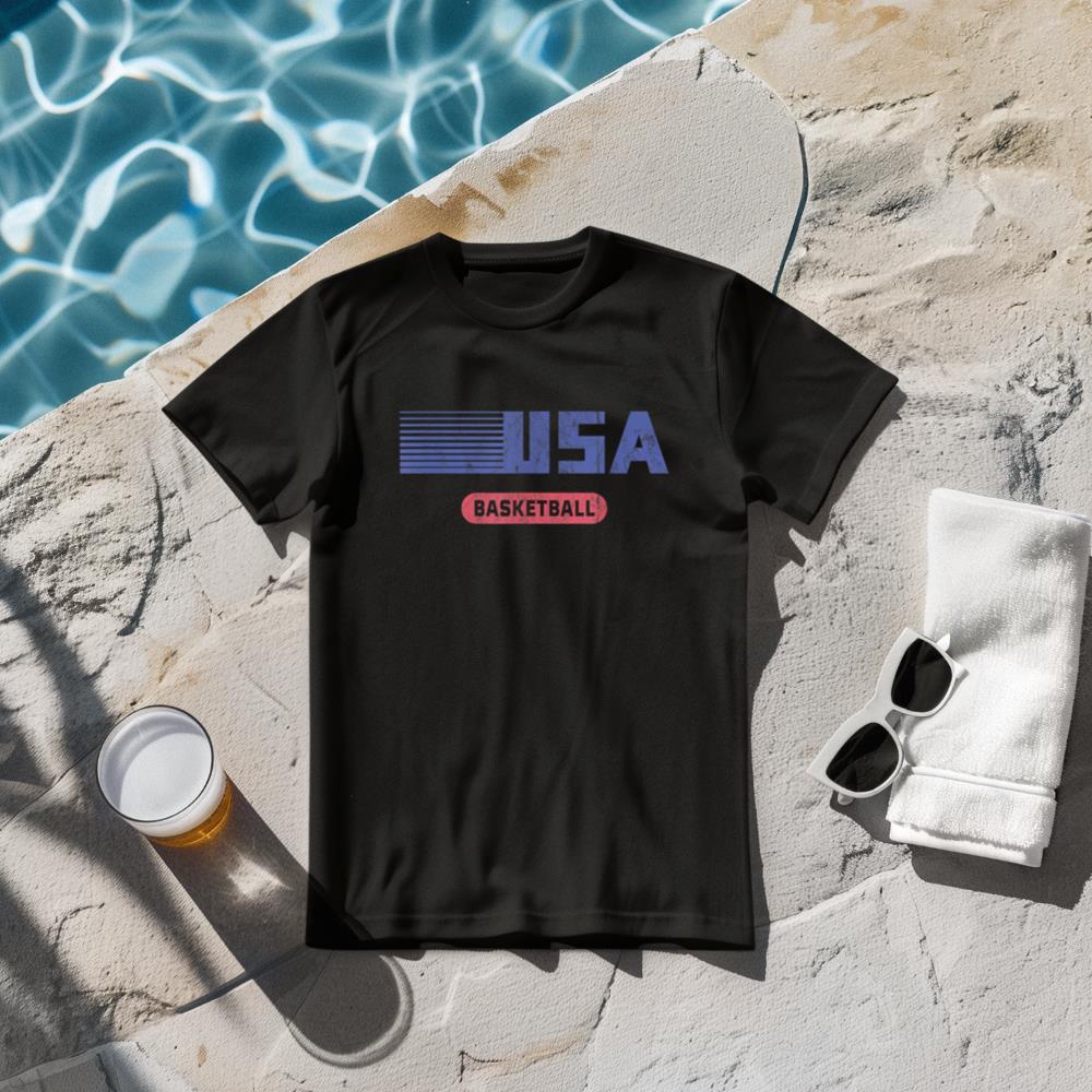 Retro USA 2020 Team American Basketball Vintage T-Shirt
