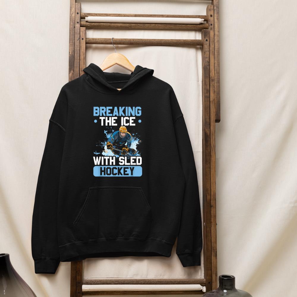 Sled Hockey Player Ice Hockey Lover Winter Sports Hoodie