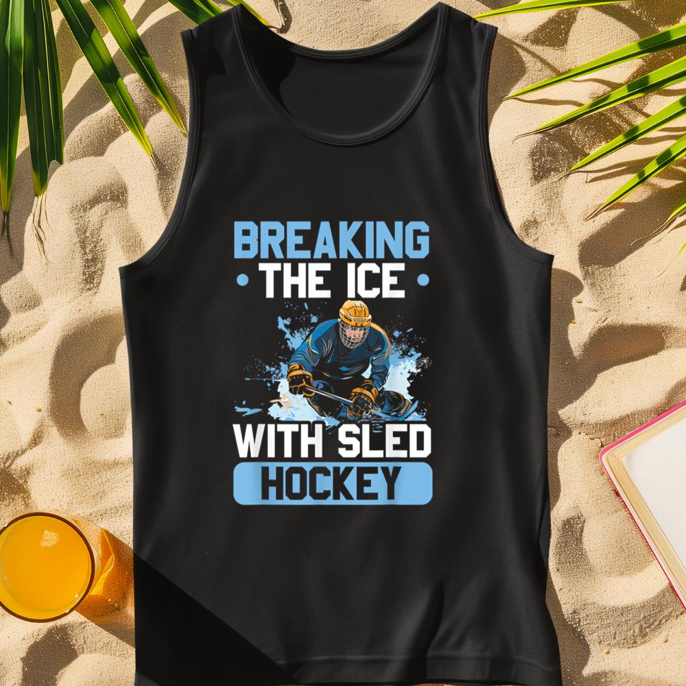 Sled Hockey Player Ice Hockey Lover Winter Sports Tank Top