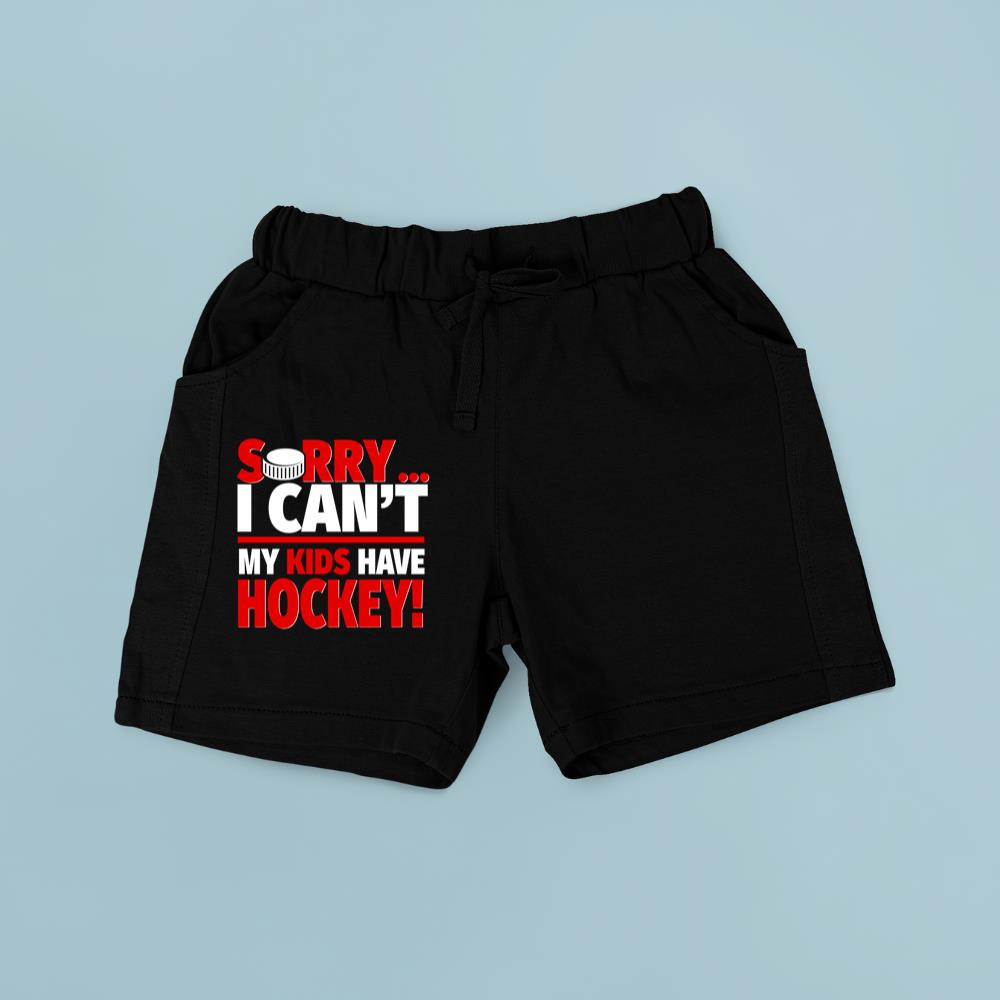 Sorry I Can't My Kids Have Hockey - Funny Hockey Parent Long Sleeve Short