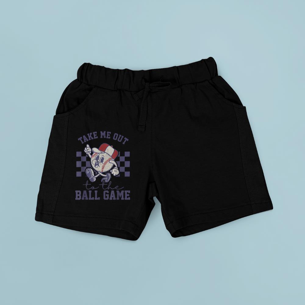 Take Me Out To The Baseball Ball Game Softball Vintage Short