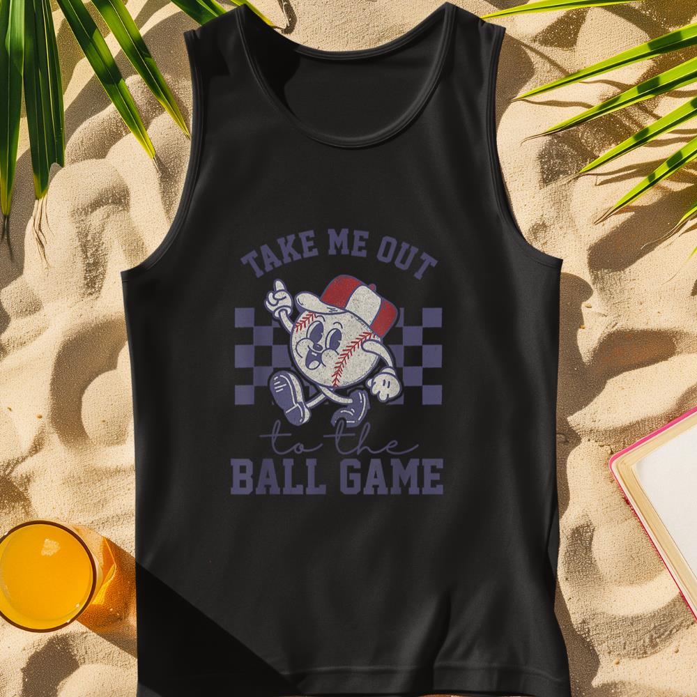 Take Me Out To The Baseball Ball Game Softball Vintage Tank Top
