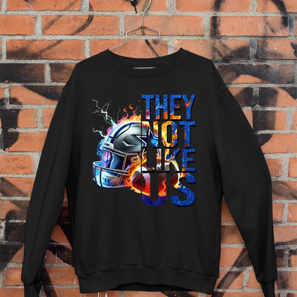 They Not Like US Helmet Touchdown American Football Game Day Sweatshirt