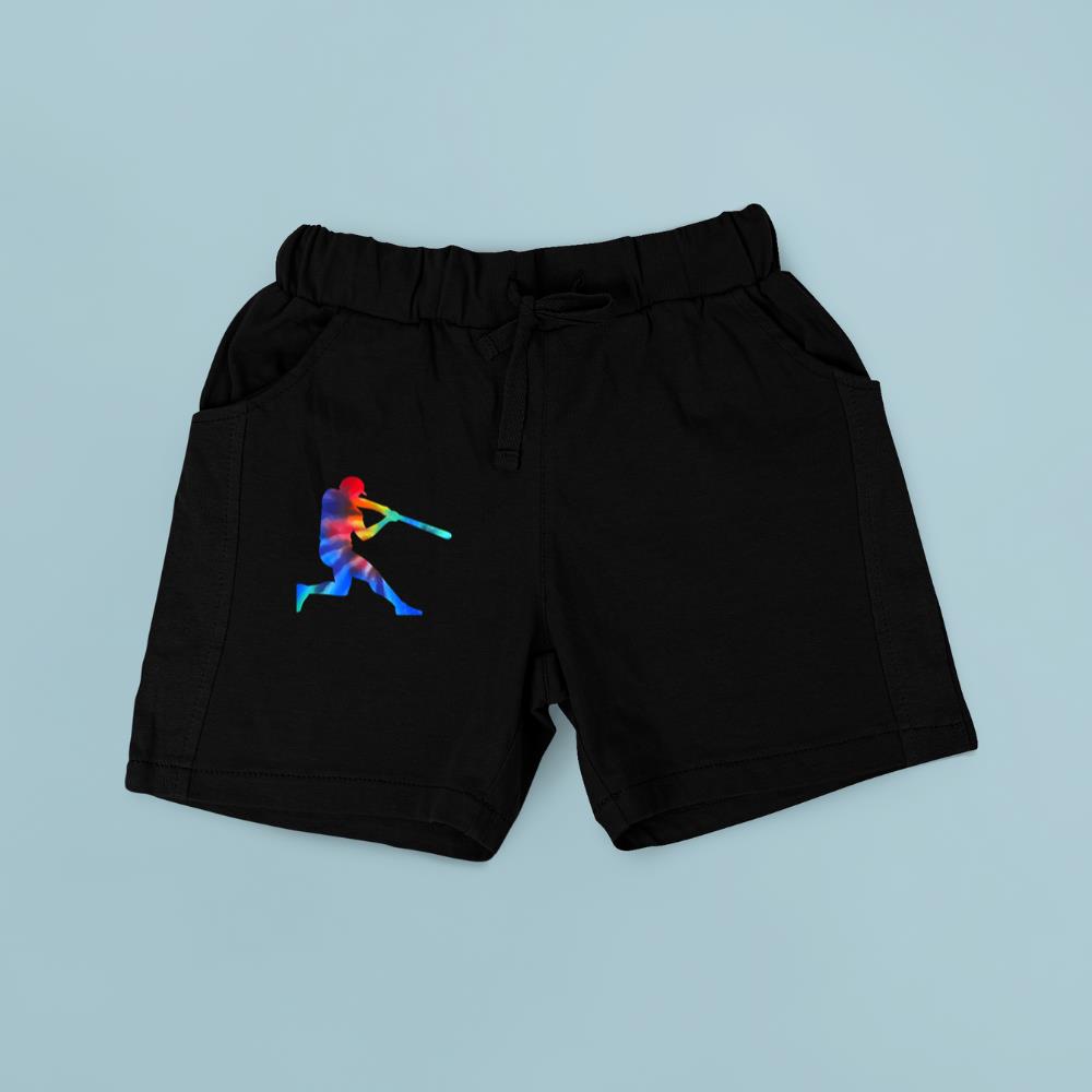 Tie Dye Baseball Batter Hitter Retro Player Coach Boys Men Short