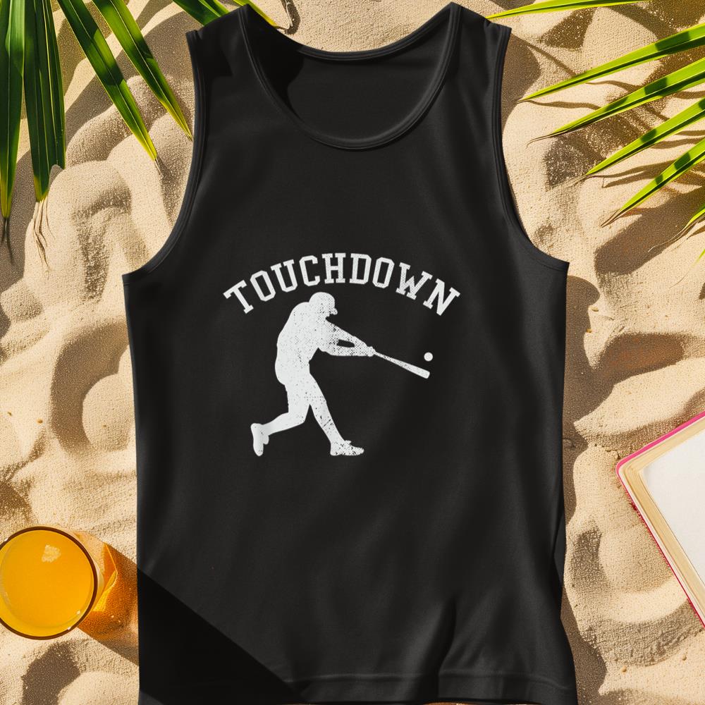 Touchdown Funny Baseball Sporty Humor Tank Top
