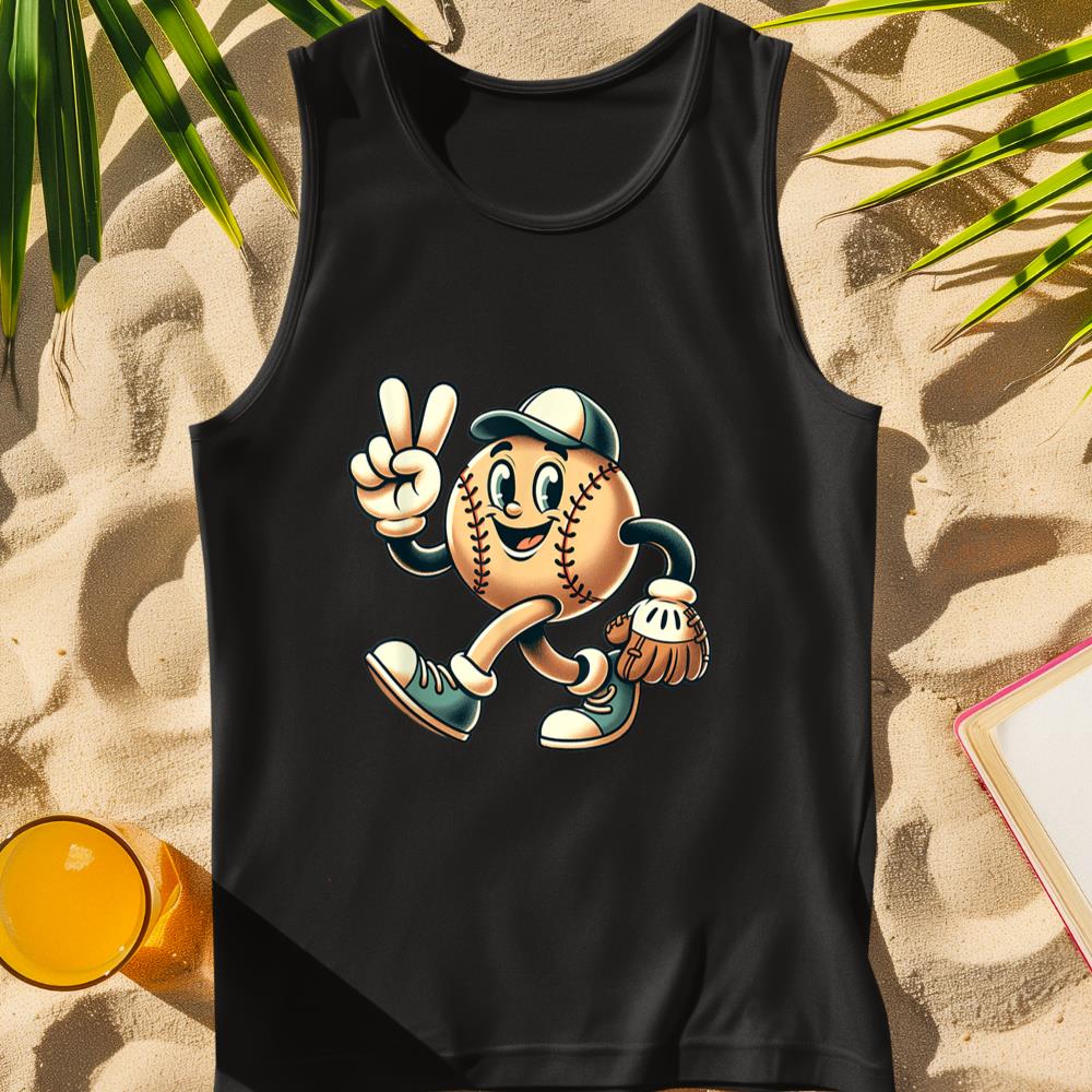 Youth Baseball Player Boys Baseball Funny Tank Top