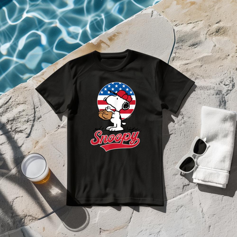 Peanuts - Snoopy Americana Baseball T-Shirt