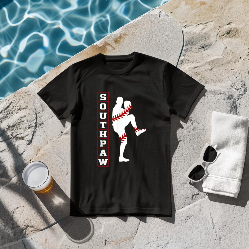 Southpaw Lefty Baseball Left Handed Funny Pitcher Player Fan T-Shirt