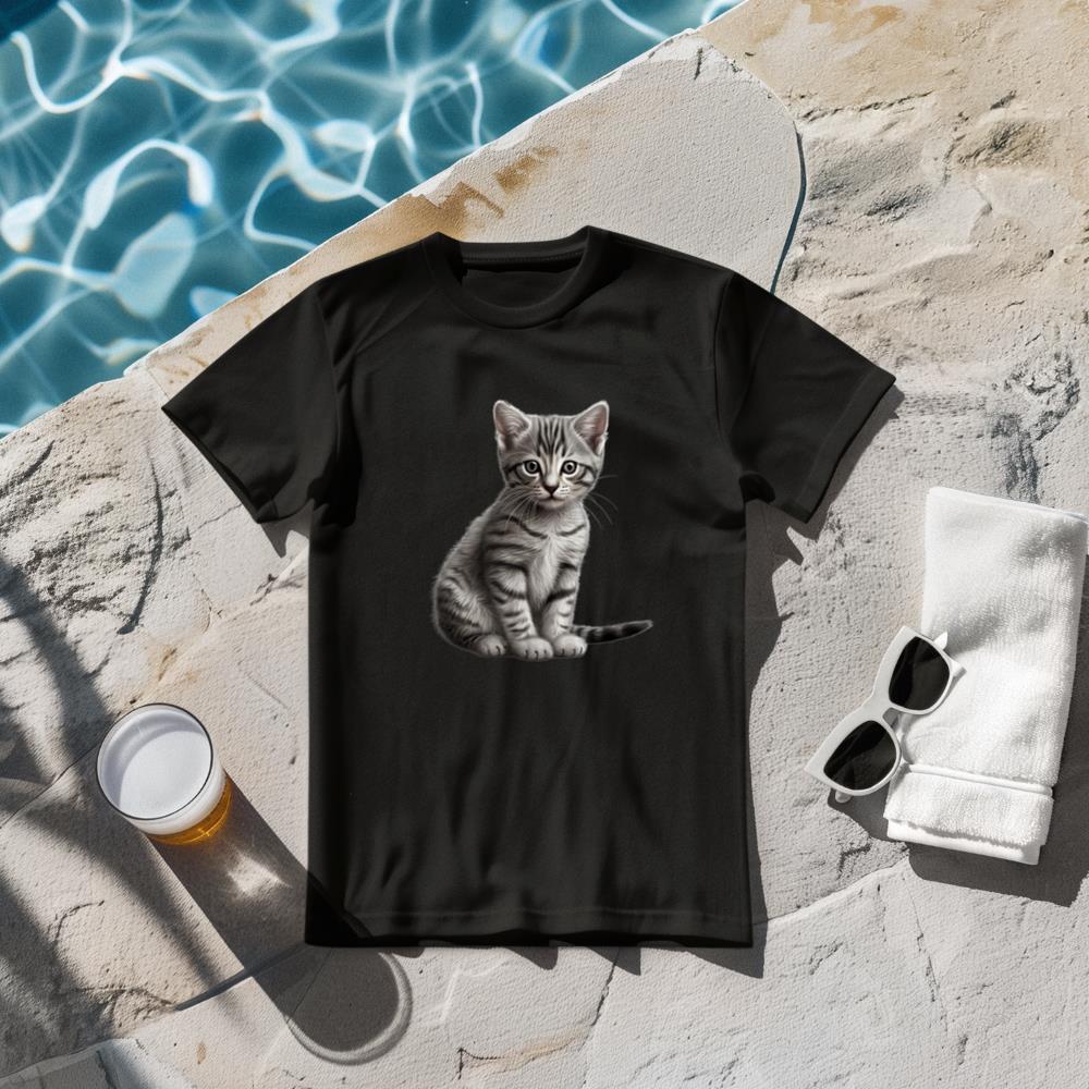 Cute Grey Tabby Cat Lover Kitten T-Shirt