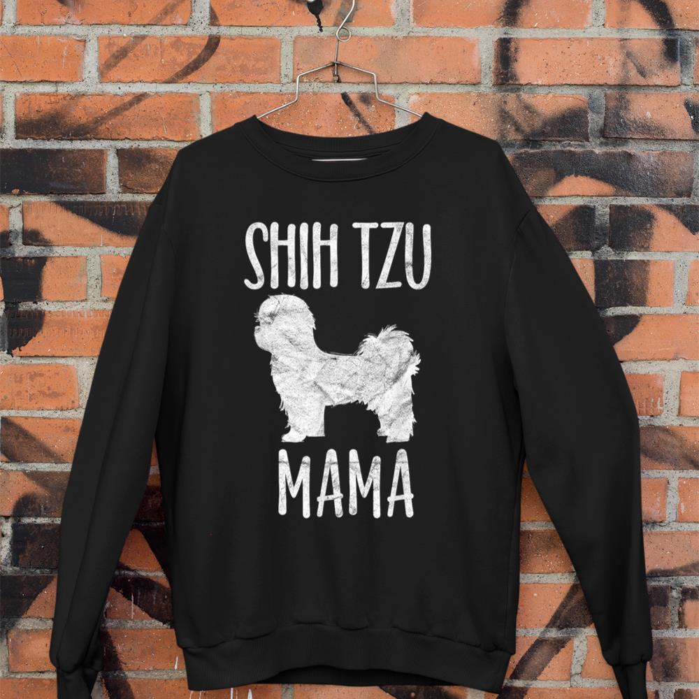 Vintage Shih Tzu Mom Mama Apparel Pet Dog Owner Mother Sweatshirt