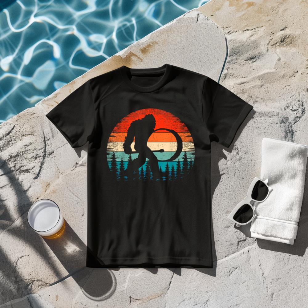 Bigfoot Drum Player Marching Band Sasquatch Bass Drummer T-Shirt