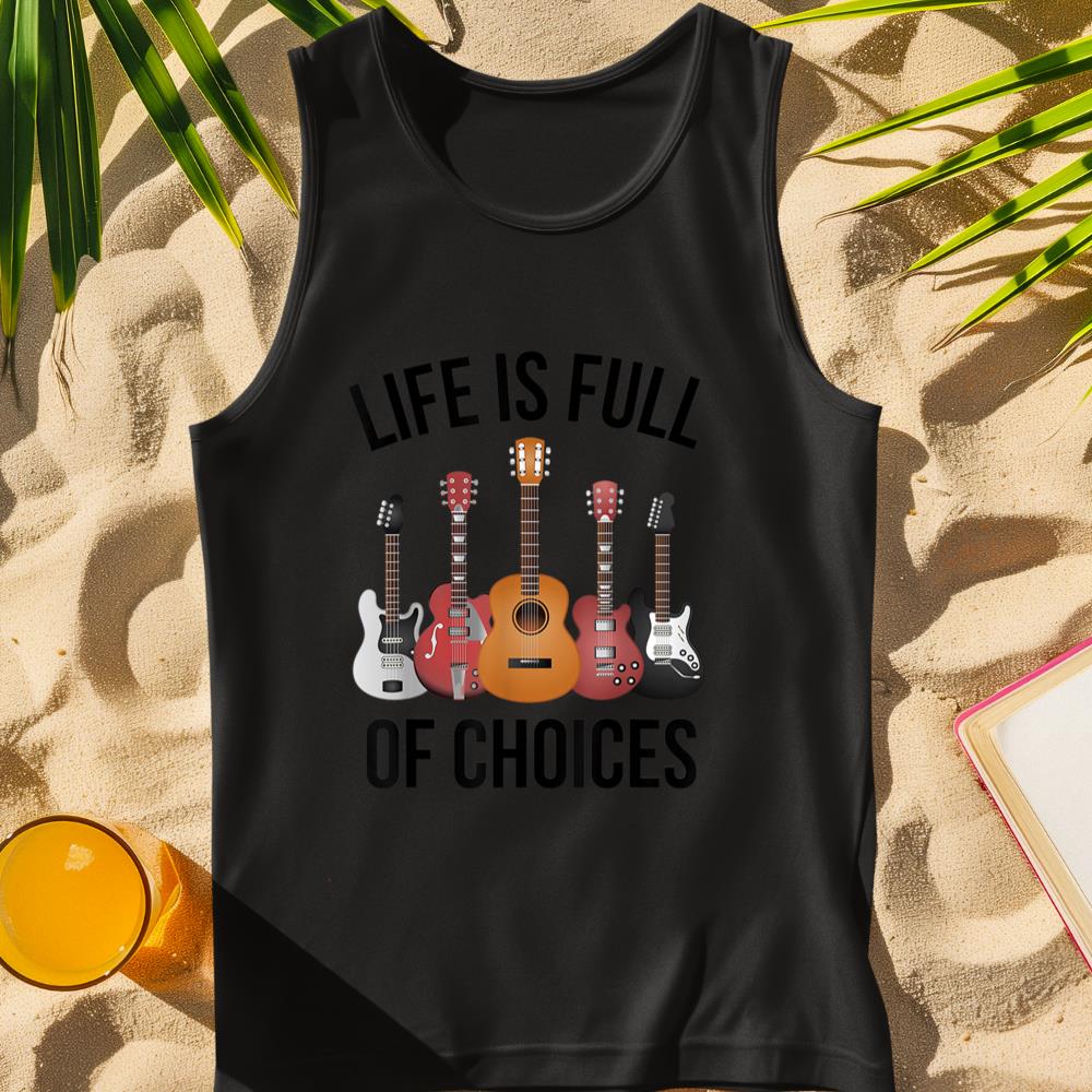 Funny Guitar Player Gift Lots of Guitars Tank Top