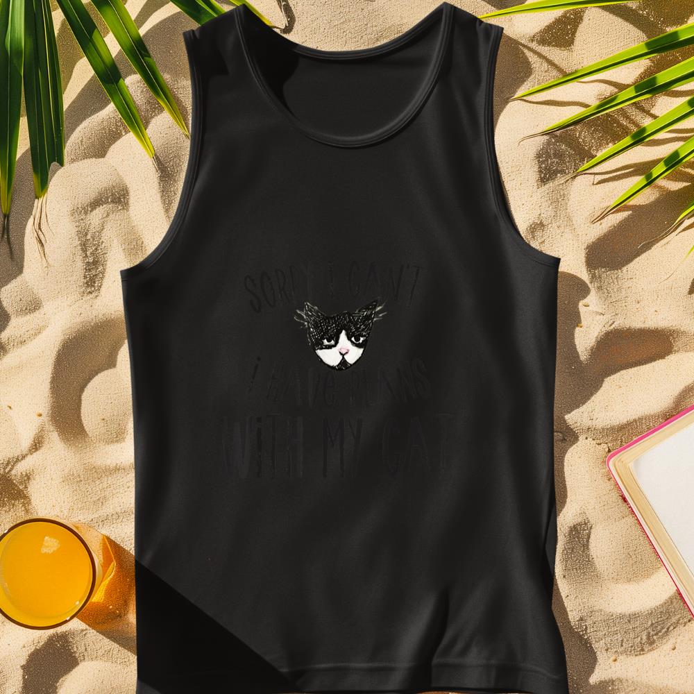 Sorry I can't I have plans with my Cat Short Sleeve Tank Top