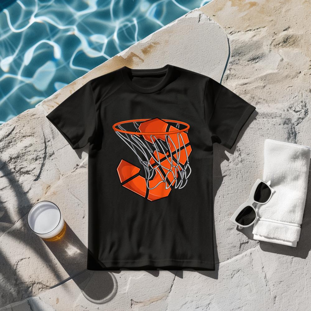 Kids 3rd Birthday Basketball Shirt Kids, Boys 3 Year Old Toddler T-Shirt