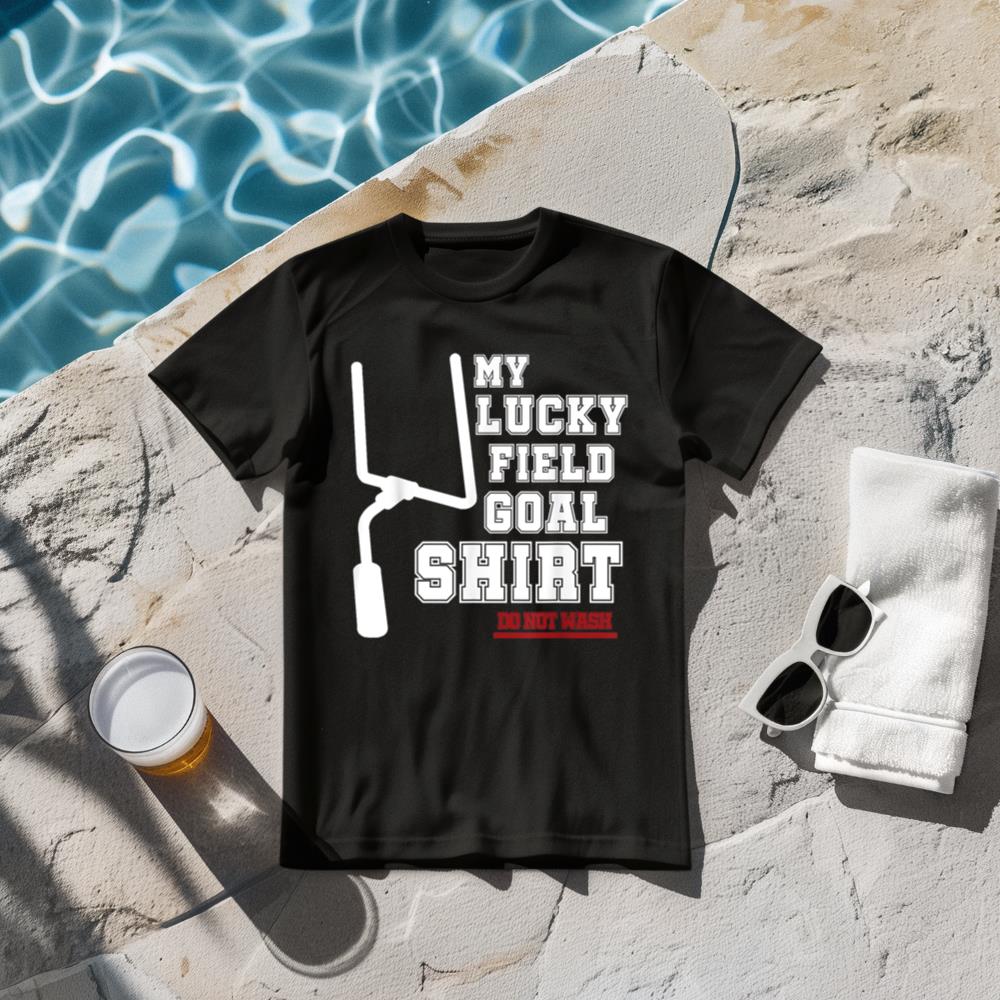 Lucky Field Goal Funny Football Fan Kicker T-Shirt