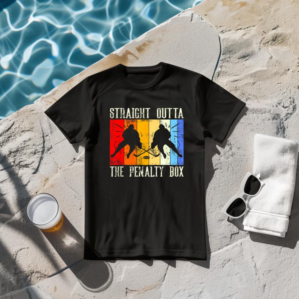 Vintage Ice Hockey Straight Outta The Penalty Box Hockey T-Shirt