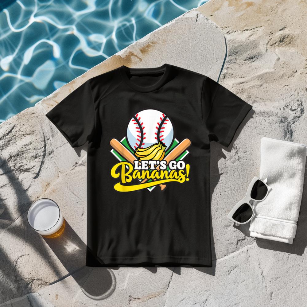 Funny Letu2019s Go Bananas Baseball T-Shirt