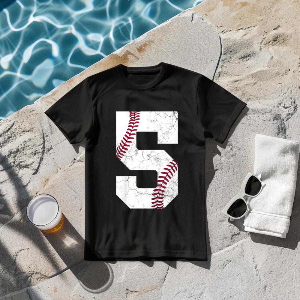 5th Birthday Gift Baseball Shirt Boys Kids Five 5 2019 T-Shirt