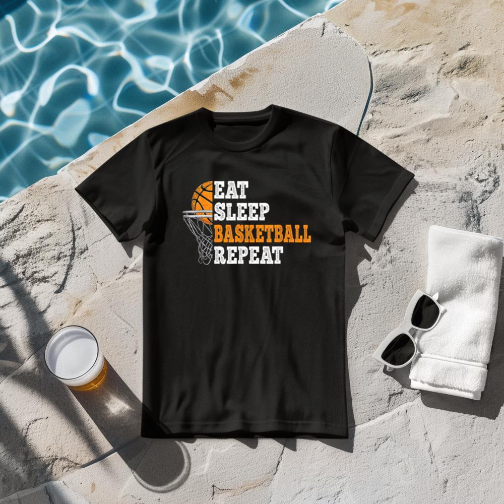 Eat Sleep Basketball Repeat Basketball Player Men Women Kids T-Shirt