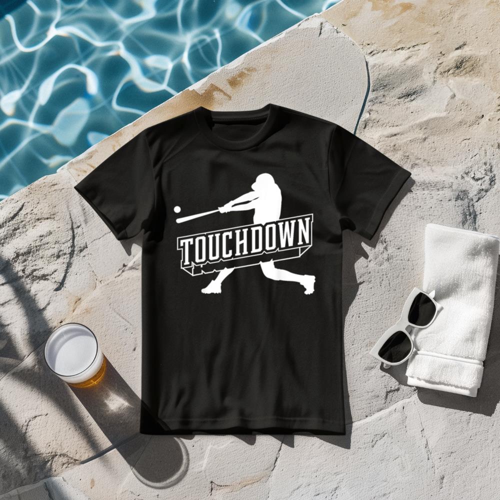 Funny Joke Baseball Touchdown Joke Gift Design T-Shirt