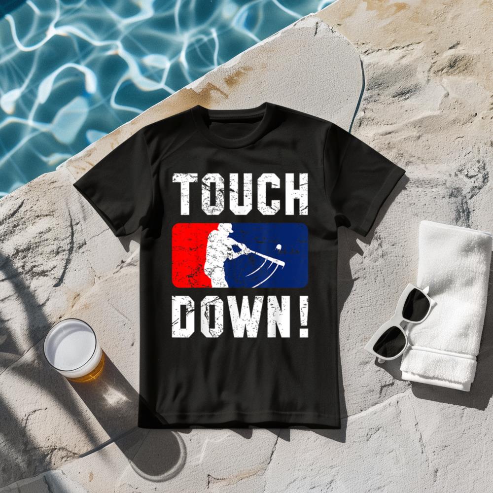 Touchdown Baseball Inspired Double Play Practice Game T-Shirt