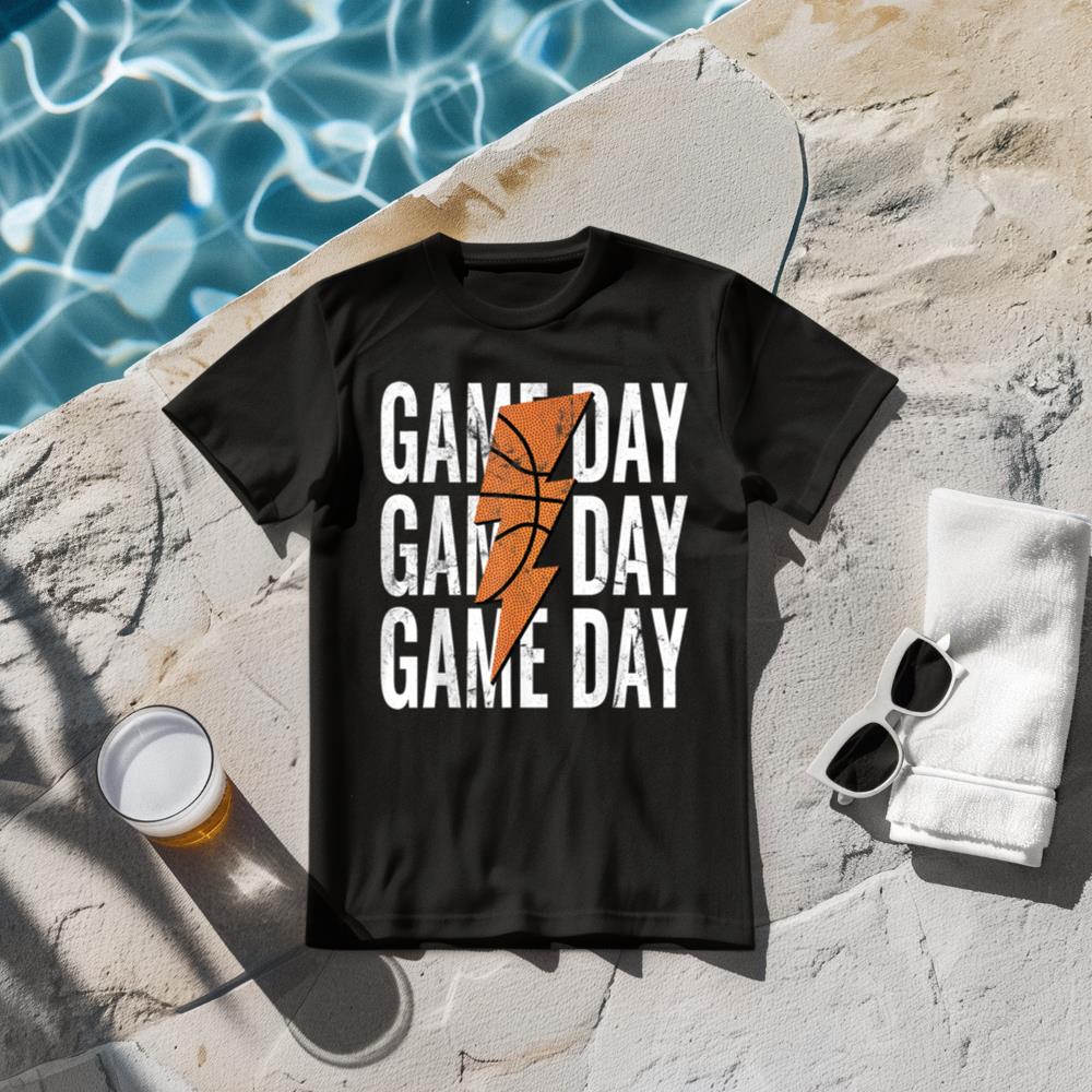 Womens Basketball Mom Leopard Game Day Mother's Day T-Shirt