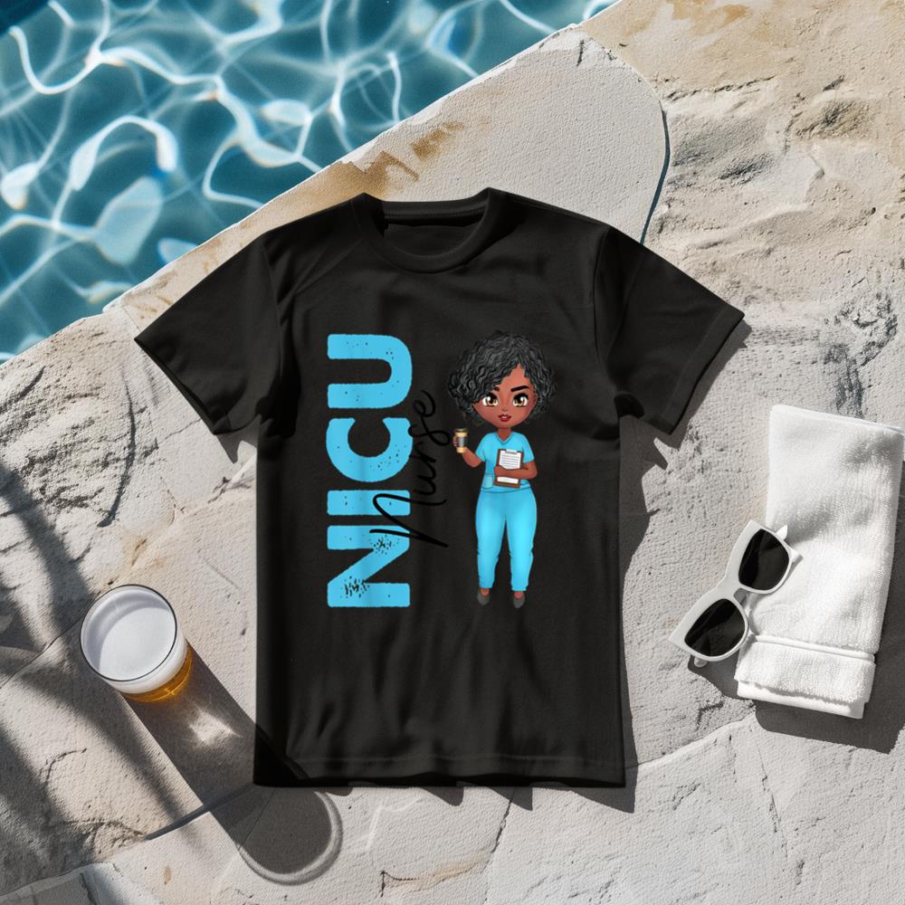 Black African American NICU Nurse Nurse Appreciation Week T-Shirt