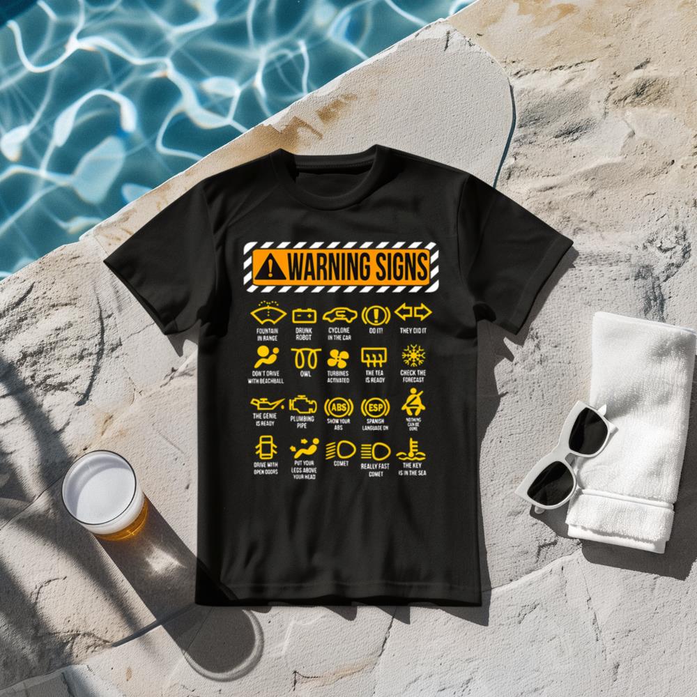 Funny Driving Warning Signs 101 Auto Mechanic Driver T-Shirt